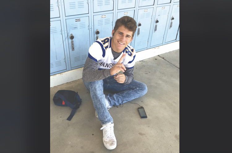 Newspaper photo of Nate Rhoades
