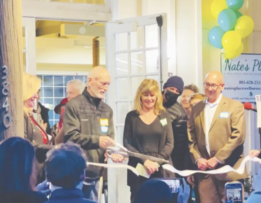 Ribbon cutting at Nate's Place