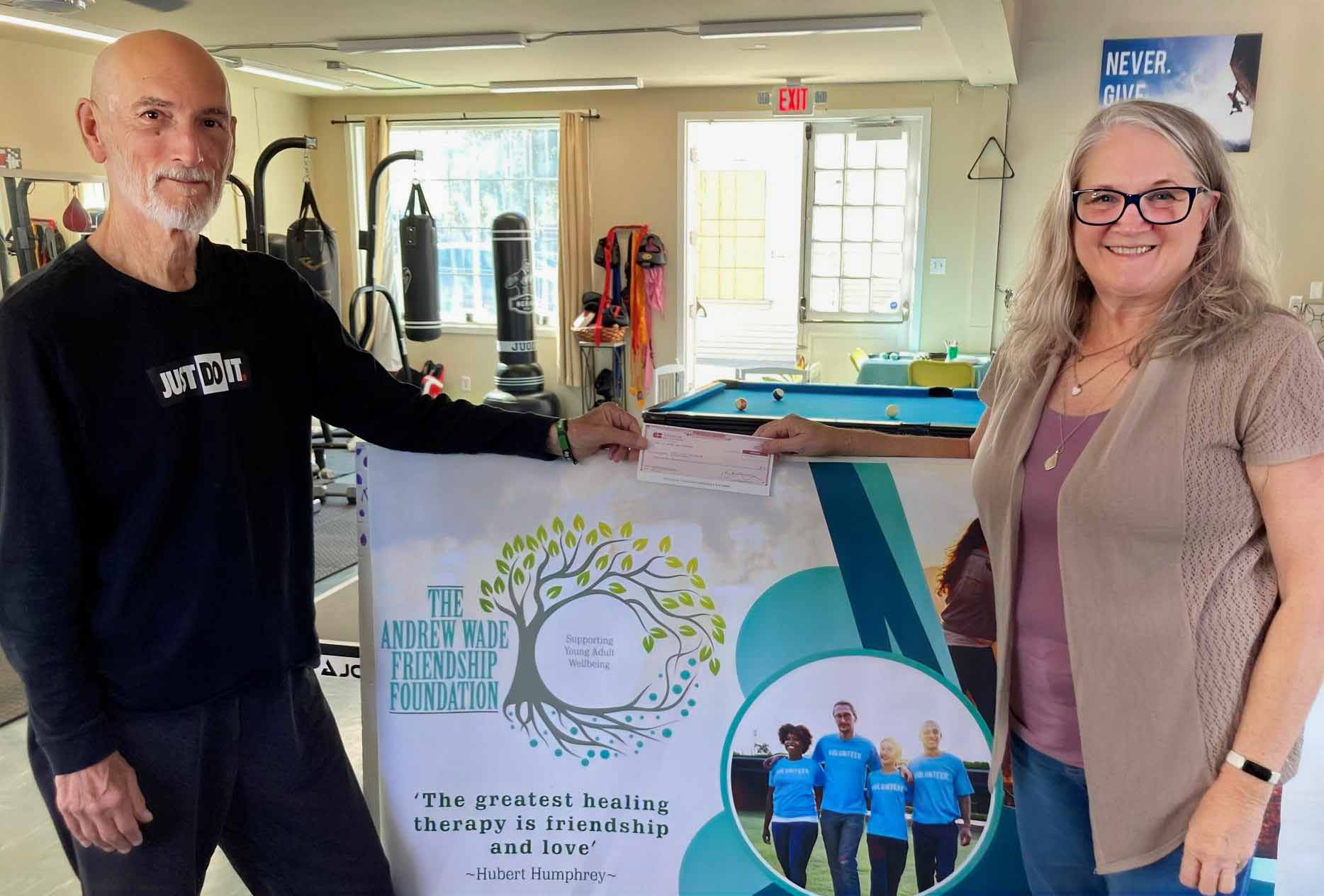 Karen Wade check presentation