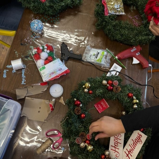 wreath making