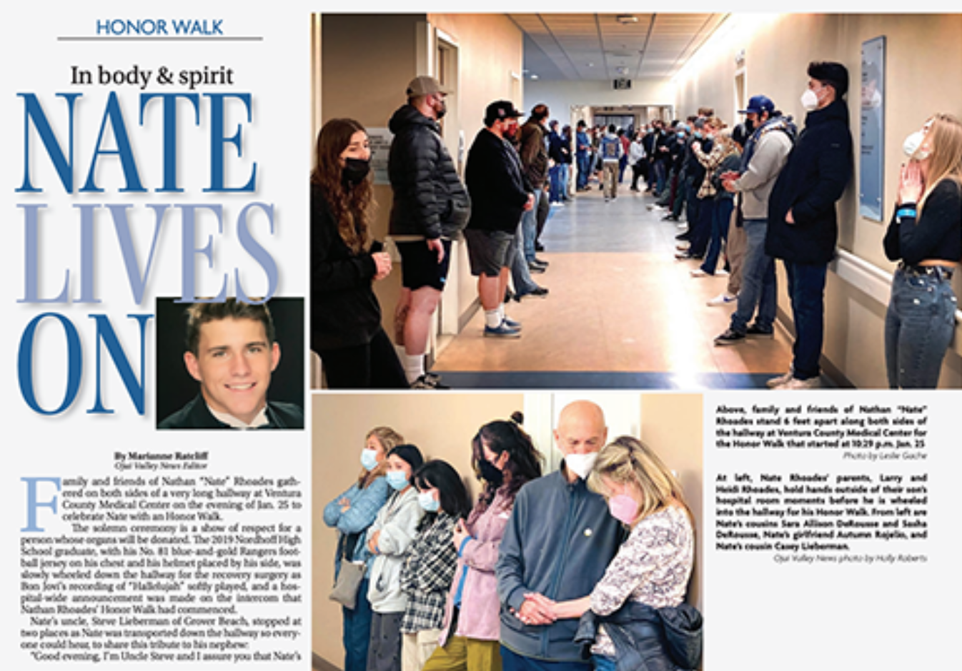 Nate's honor walk